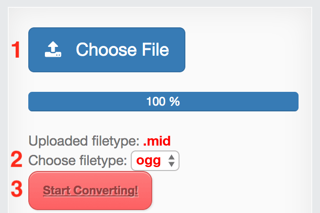 How to convert MID files online to OGG